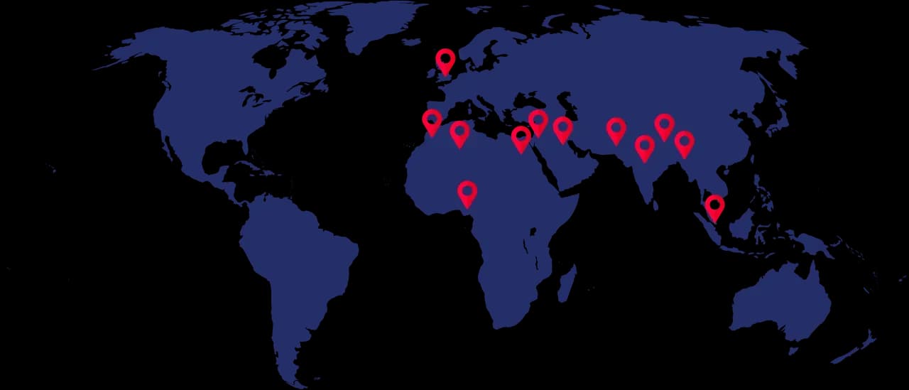 MIE Global Presence Map