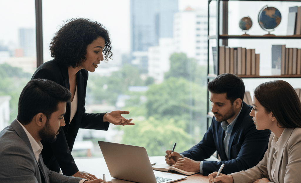 Professional team meeting